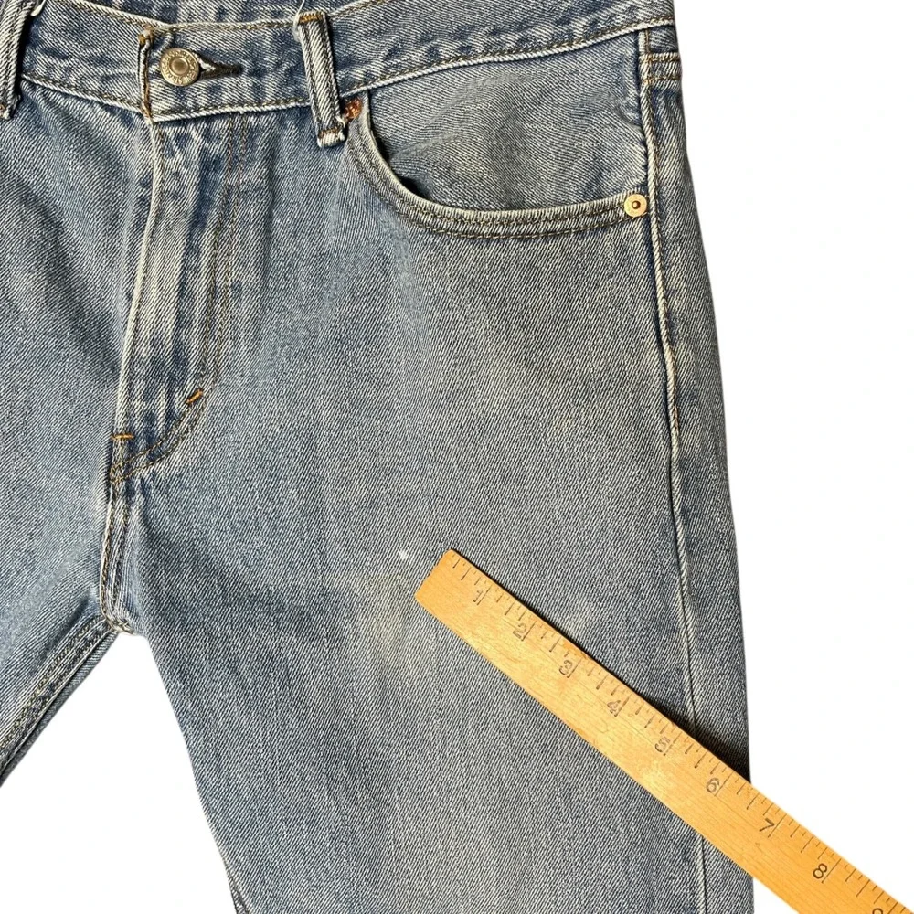 Mens Levi's 505 Straight Fit Jeans Light‎ Wash VTG Denim 33x32 Fit 33x30 Grunge